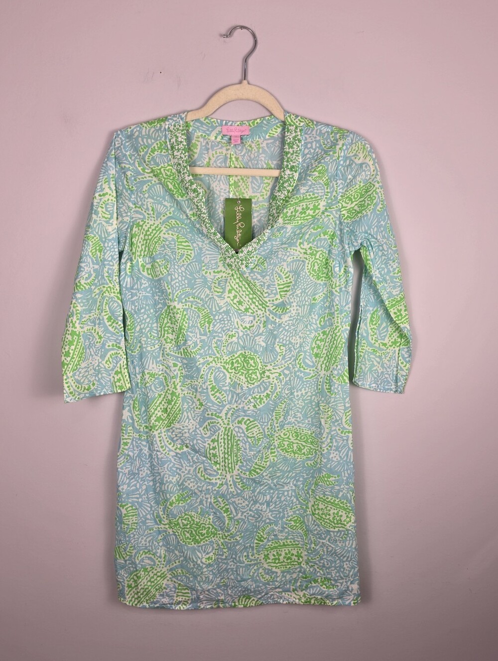 LILLY PULITZER Get Crackin Courtney Tunic Dress Space Blue Size XS NWT